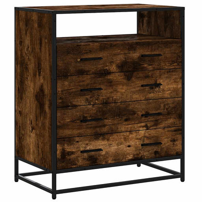 Cassettiera Rovere Fumo 70x41x83,5 cm in Legno Multistrato - homemem39