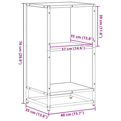 Libreria Nera 40x35x76 cm in Legno Multistrato | homemem39