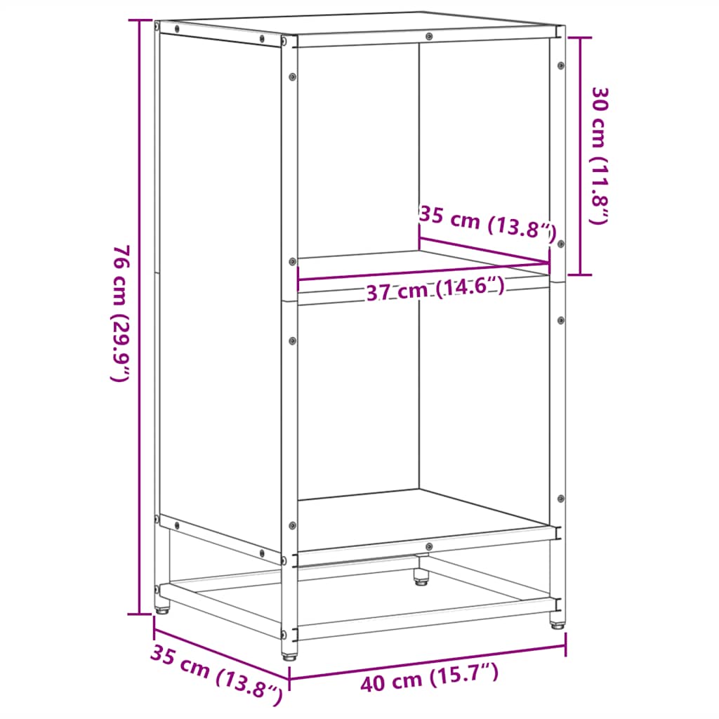Libreria Grigio Sonoma 40x35x76 cm in Legno Multistrato | homemem39