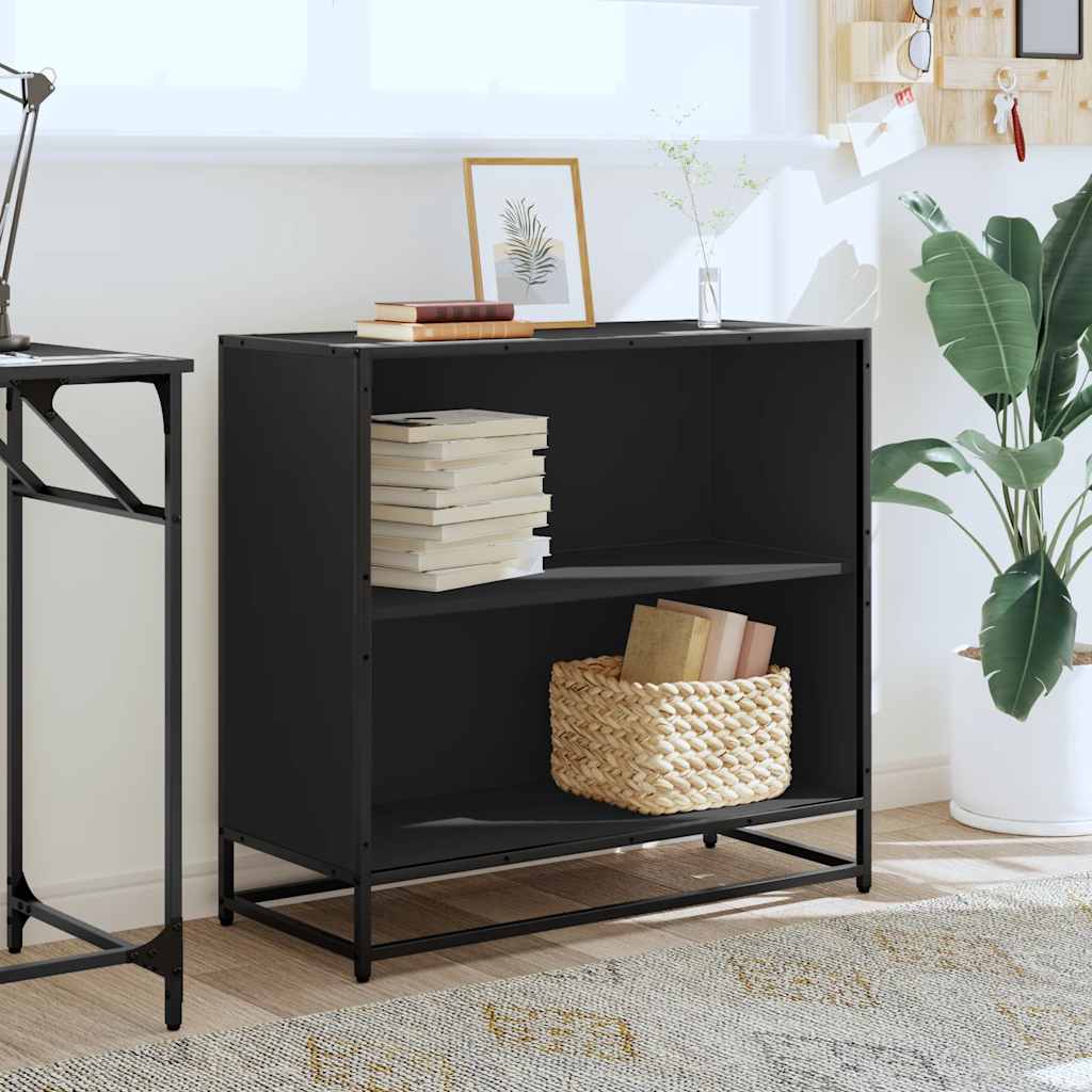 Libreria Nera 80,5x35x76 cm in Legno Multistrato | homemem39