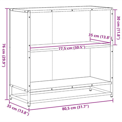 Libreria Rovere Fumo 80,5x35x76 cm in Legno Multistrato | homemem39