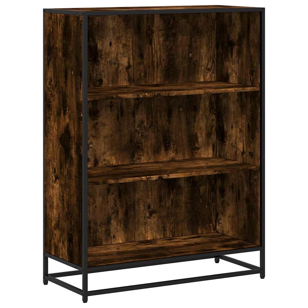 Libreria Rovere Fumo 80,5x35x107,5 cm in Legno Multistrato | homemem39