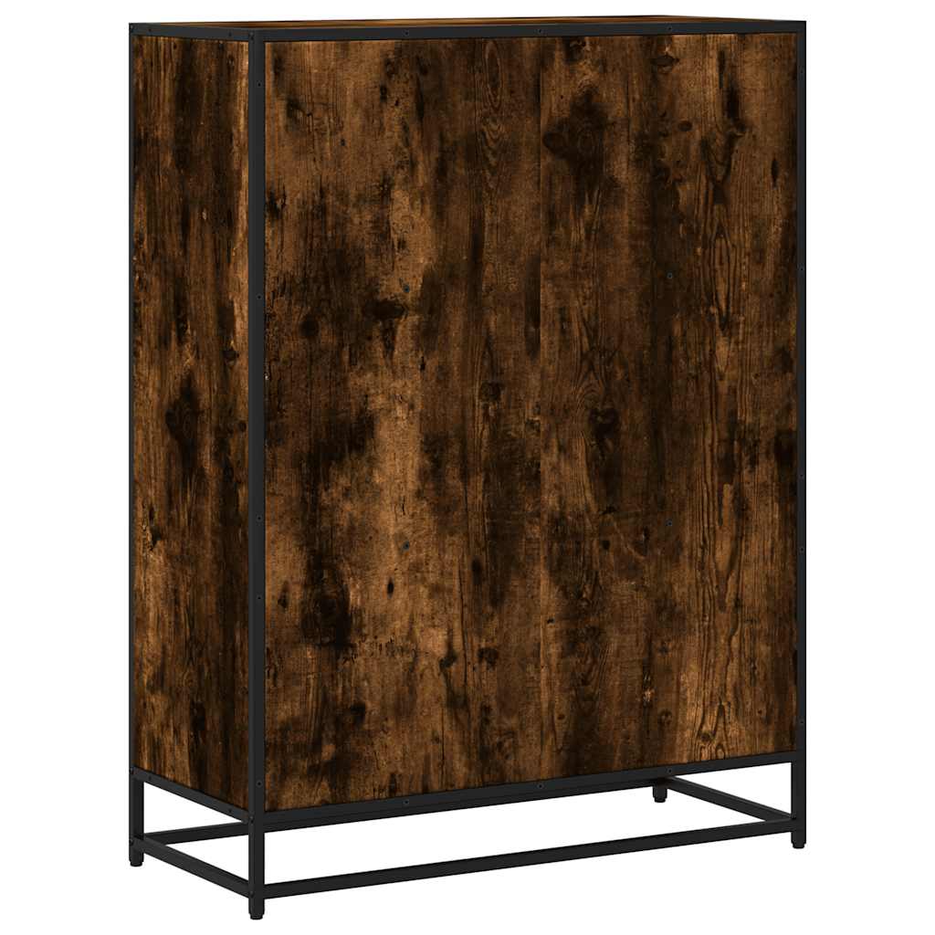 Libreria Rovere Fumo 80,5x35x107,5 cm in Legno Multistrato | homemem39