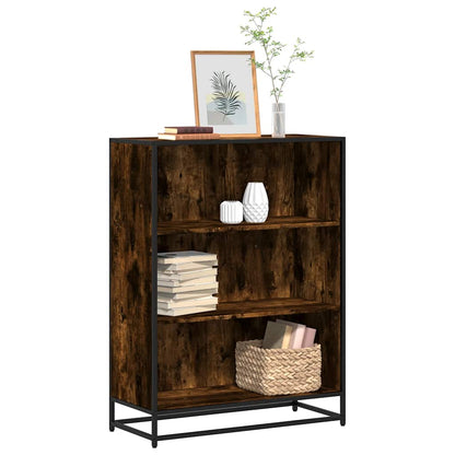 Libreria Rovere Fumo 80,5x35x107,5 cm in Legno Multistrato | homemem39