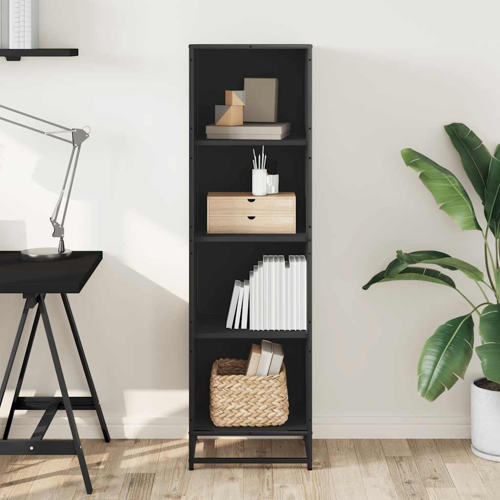 Libreria Nera 40x35x139 cm in Legno Multistrato | homemem39