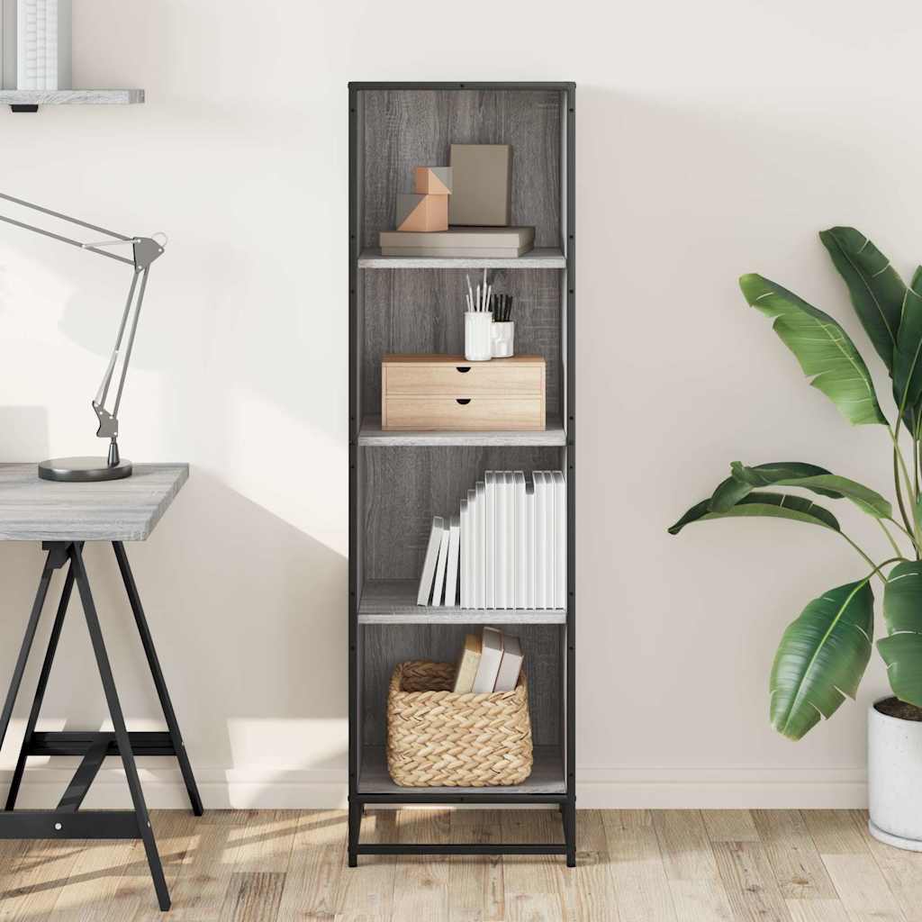 Libreria Grigio Sonoma 40x35x139 cm in Legno Multistrato | homemem39