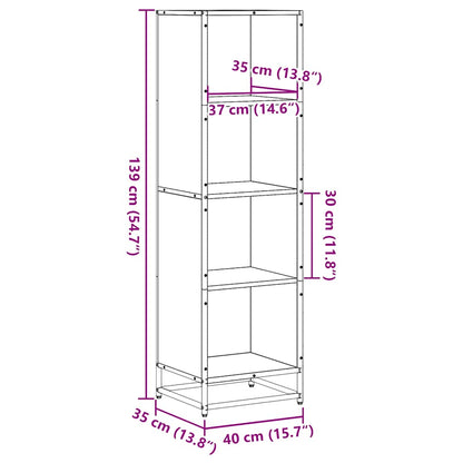 Libreria Grigio Sonoma 40x35x139 cm in Legno Multistrato | homemem39