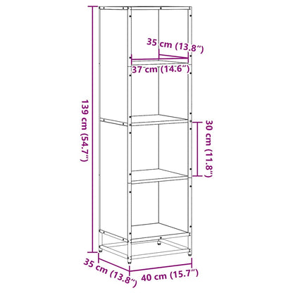 Libreria Rovere Marrone 40x35x139 cm in Legno Multistrato | homemem39