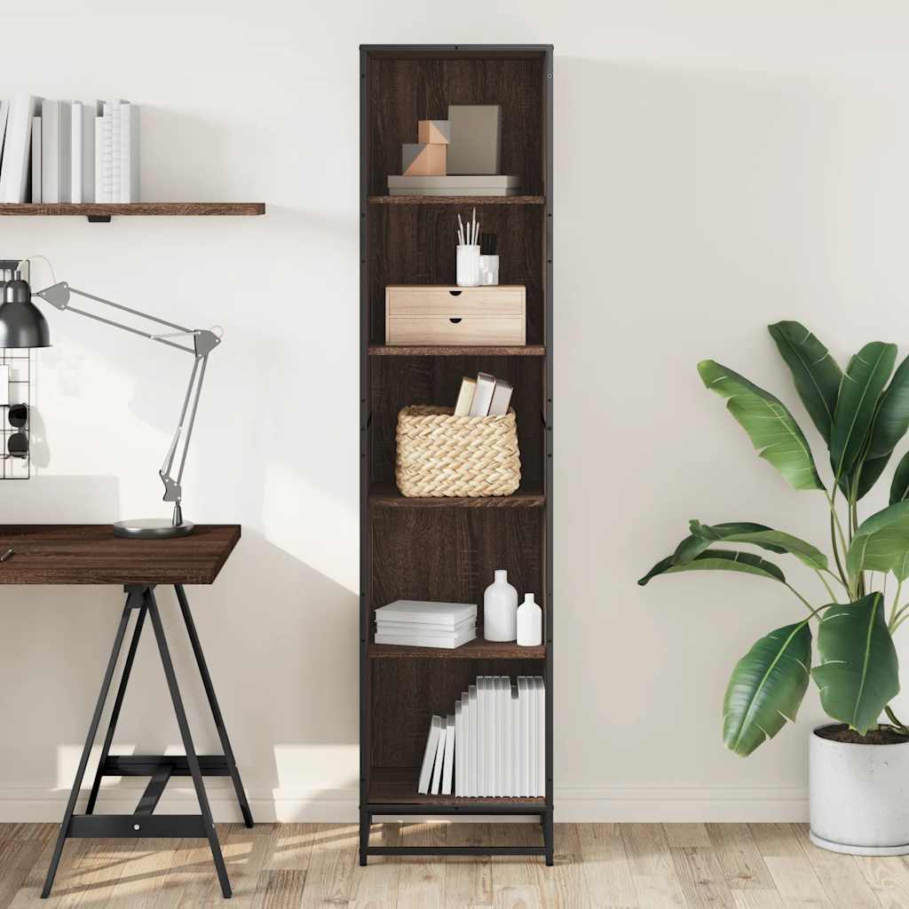 Libreria Rovere Marrone 40x35x170,5 cm in Legno Multistrato | homemem39