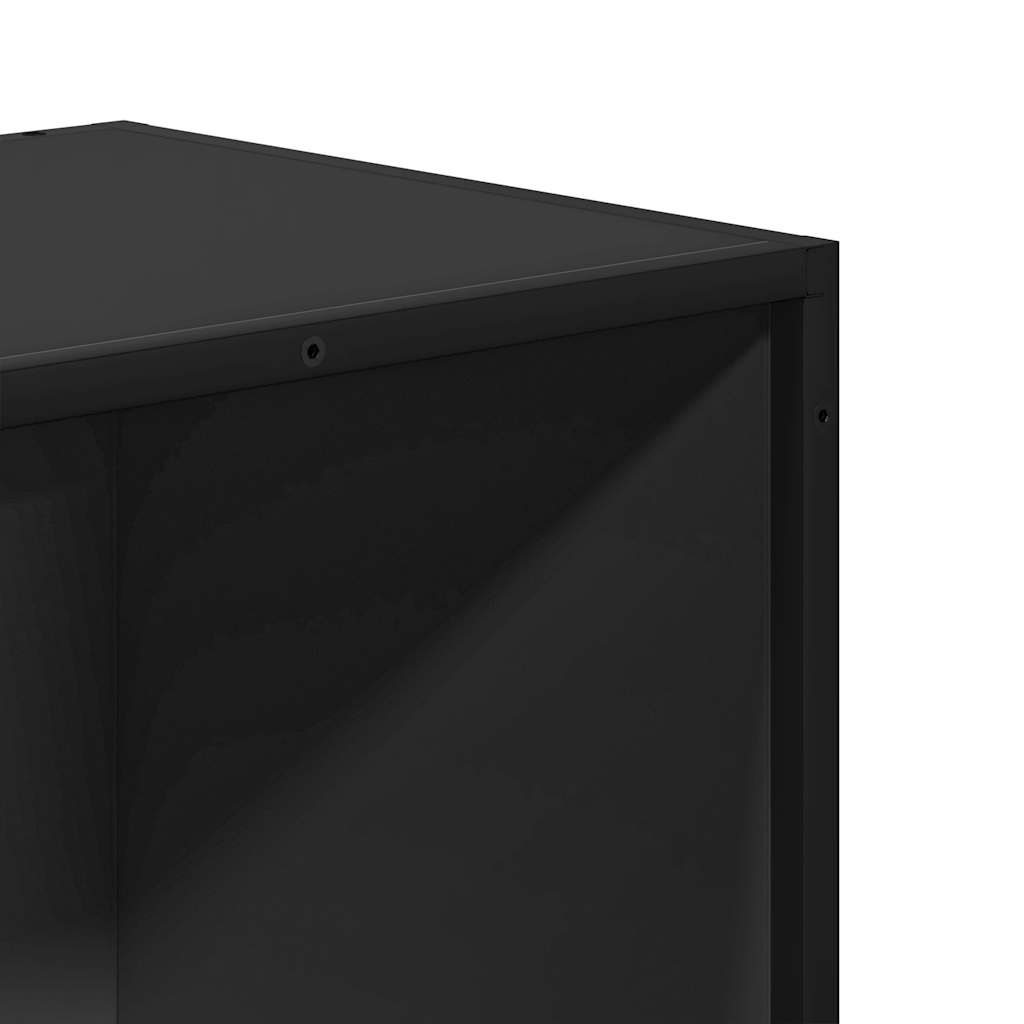 Libreria Nera 33,5x33x107,5 cm in Legno Multistrato | homemem39