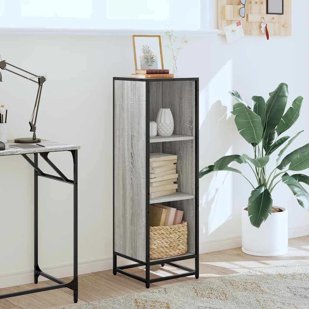 Libreria Grigio Sonoma 33,5x33x107,5 cm in Legno Multistrato | homemem39