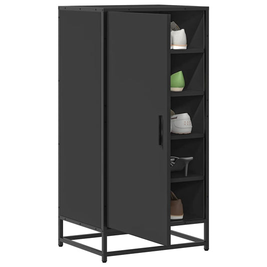 Scarpiera Nera 48x38x97,5 cm in Legno Multistrato - homemem39