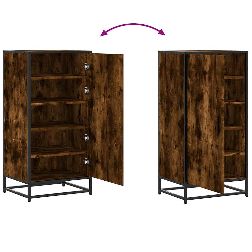 Scarpiera Rovere Fumo 48x38x97,5 cm in Legno Multistrato - homemem39