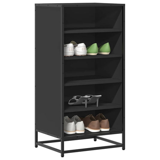 Scarpiera Nera 48x38x97,5 cm in Legno Multistrato - homemem39