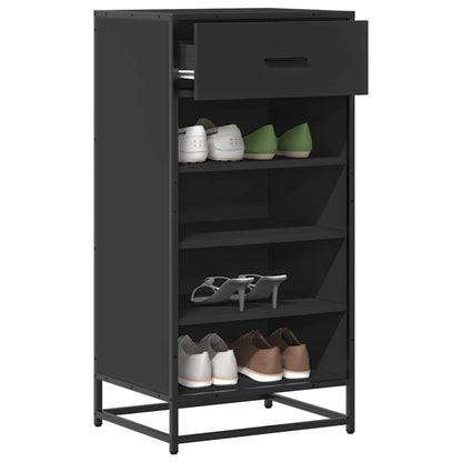 Scarpiera Nera 48x38x97,5 cm in Legno Multistrato - homemem39