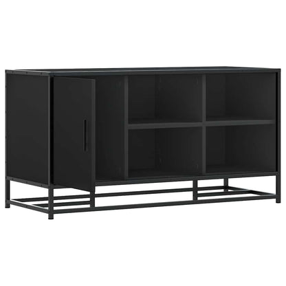 Scarpiera Nera 100x40x53,5 cm in Truciolato e Metallo | homemem39