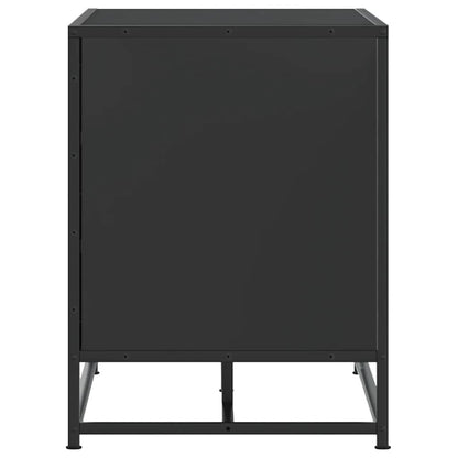 Scarpiera Nera 100x40x53,5 cm in Truciolato e Metallo | homemem39
