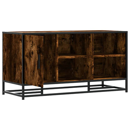 Scarpiera in Rovere Fumo 100x40x53,5 cm in Truciolato e Metallo | homemem39