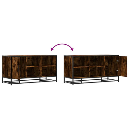 Scarpiera in Rovere Fumo 100x40x53,5 cm in Truciolato e Metallo | homemem39