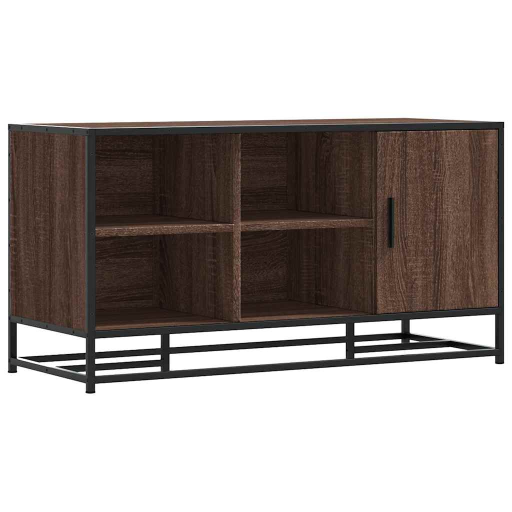 Scarpiera Rovere Marrone 100x40x53,5 cm in Truciolato e Metallo | homemem39