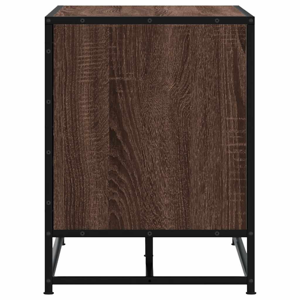 Scarpiera Rovere Marrone 100x40x53,5 cm in Truciolato e Metallo | homemem39