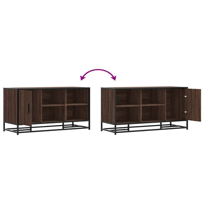 Scarpiera Rovere Marrone 100x40x53,5 cm in Truciolato e Metallo | homemem39