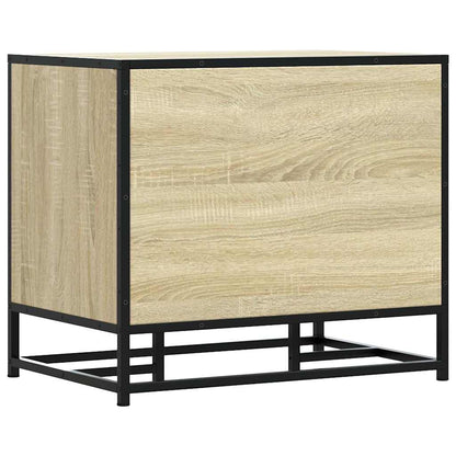 Panca Portaoggetti Rovere Sonoma Legno Multistrato e Metallo | homemem39