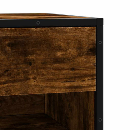 Panca Portaoggetti Rovere Fumo Legno Multistrato e Metallo | homemem39