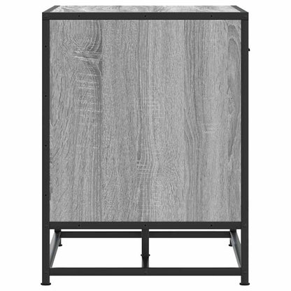 Panca Portaoggetti Grigio Sonoma Legno Multistrato e Metallo | homemem39