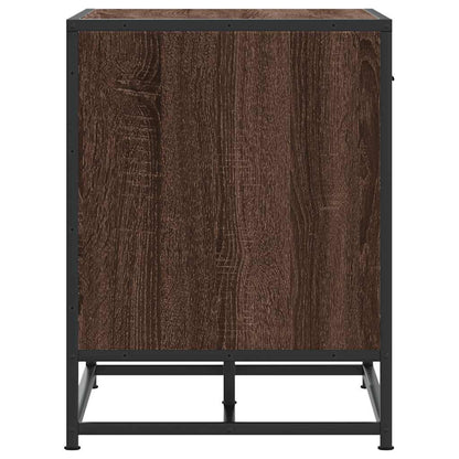 Panca Portaoggetti Rovere Marrone Legno Multistrato e Metallo | homemem39