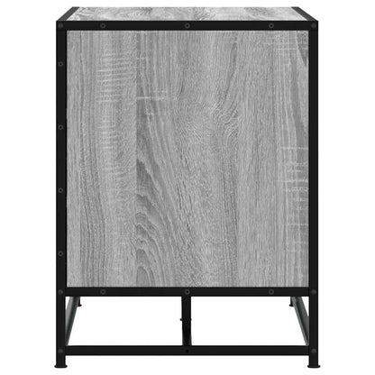 Panca Portaoggetti Grigio Sonoma Legno Multistrato e Metallo | homemem39