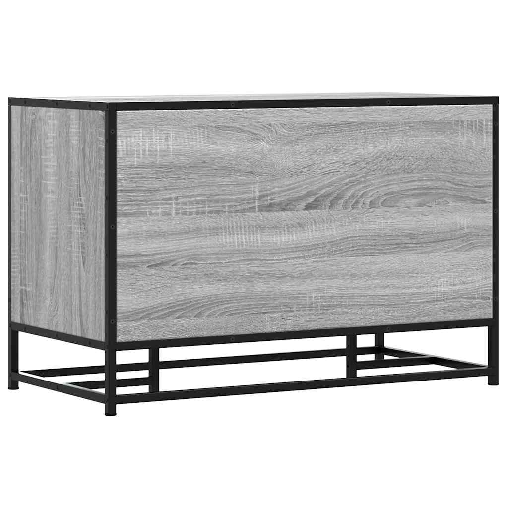 Panca Portaoggetti Grigio Sonoma Legno Multistrato e Metallo | homemem39