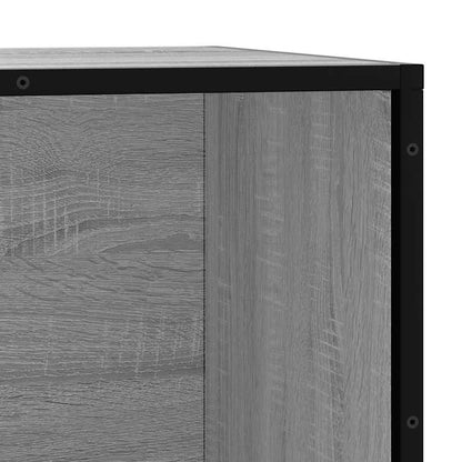 Panca Portaoggetti Grigio Sonoma Legno Multistrato e Metallo | homemem39