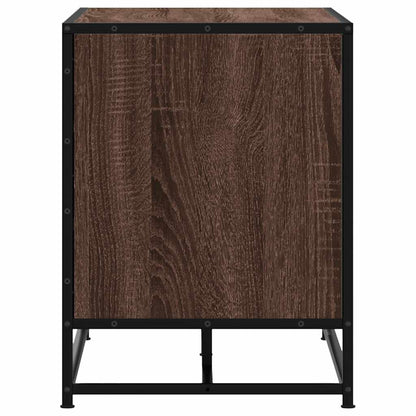 Panca Portaoggetti Rovere Marrone Legno Multistrato e Metallo | homemem39