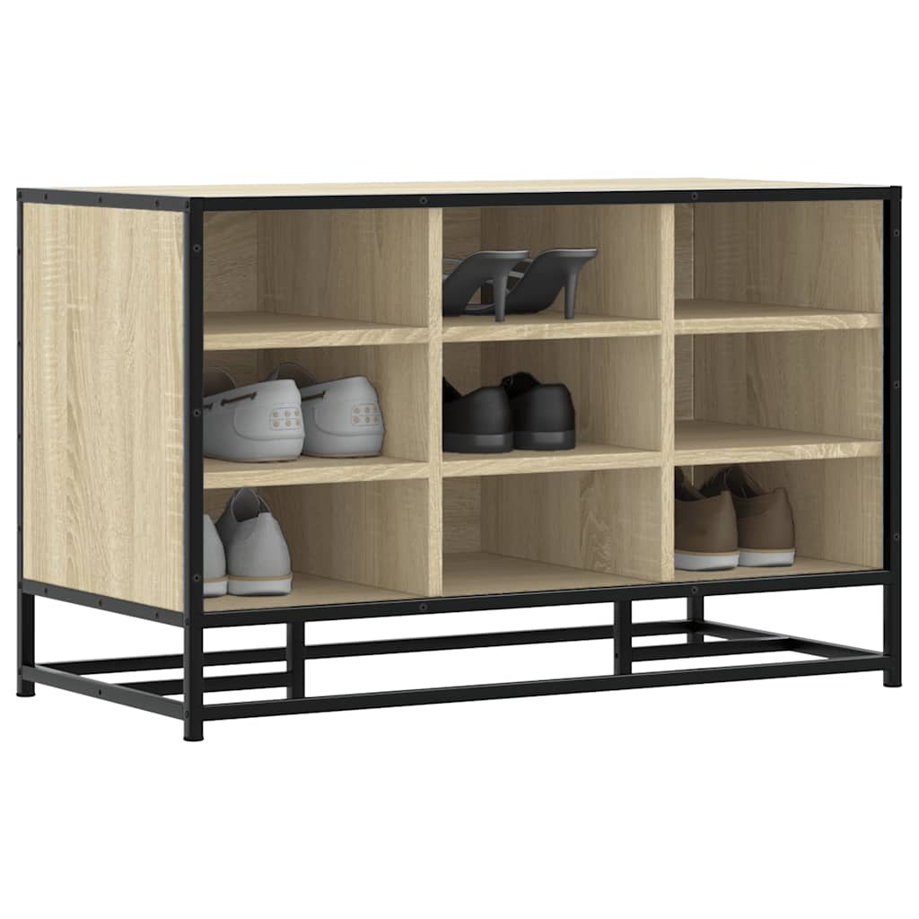 Scarpiera Sonoma Rovere 84x40x53,5 cm in Truciolato e Metallo | homemem39