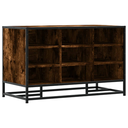 Scarpiera in Rovere Fumo 84x40x53,5 cm in Truciolato e Metallo | homemem39
