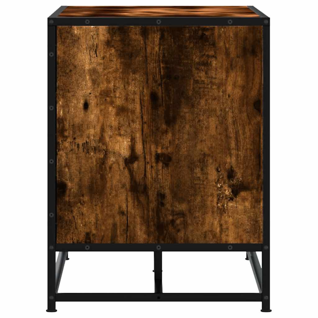 Scarpiera in Rovere Fumo 84x40x53,5 cm in Truciolato e Metallo | homemem39