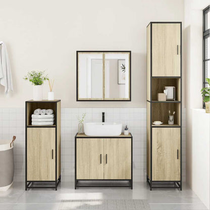 Mobiletto da bagno Rovere Sonoma 35x37,5x100 cm Legno ingegnerizzato | homemem39