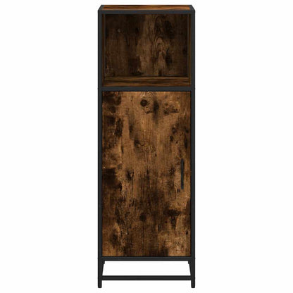 Armadietto Bagno Rovere Fumo 35x37,5x100 cm Legno Multistrato | homemem39