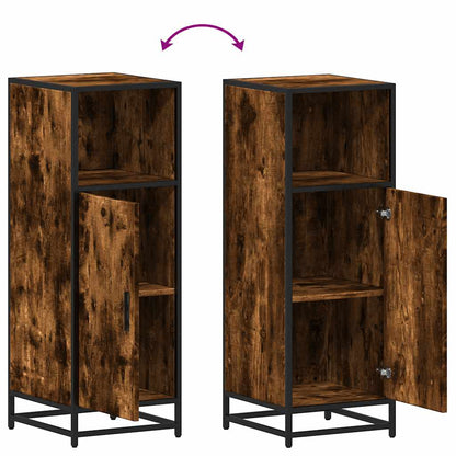 Armadietto Bagno Rovere Fumo 35x37,5x100 cm Legno Multistrato | homemem39