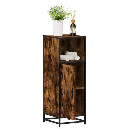 Armadietto Bagno Rovere Fumo 35x37,5x100 cm Legno Multistrato | homemem39