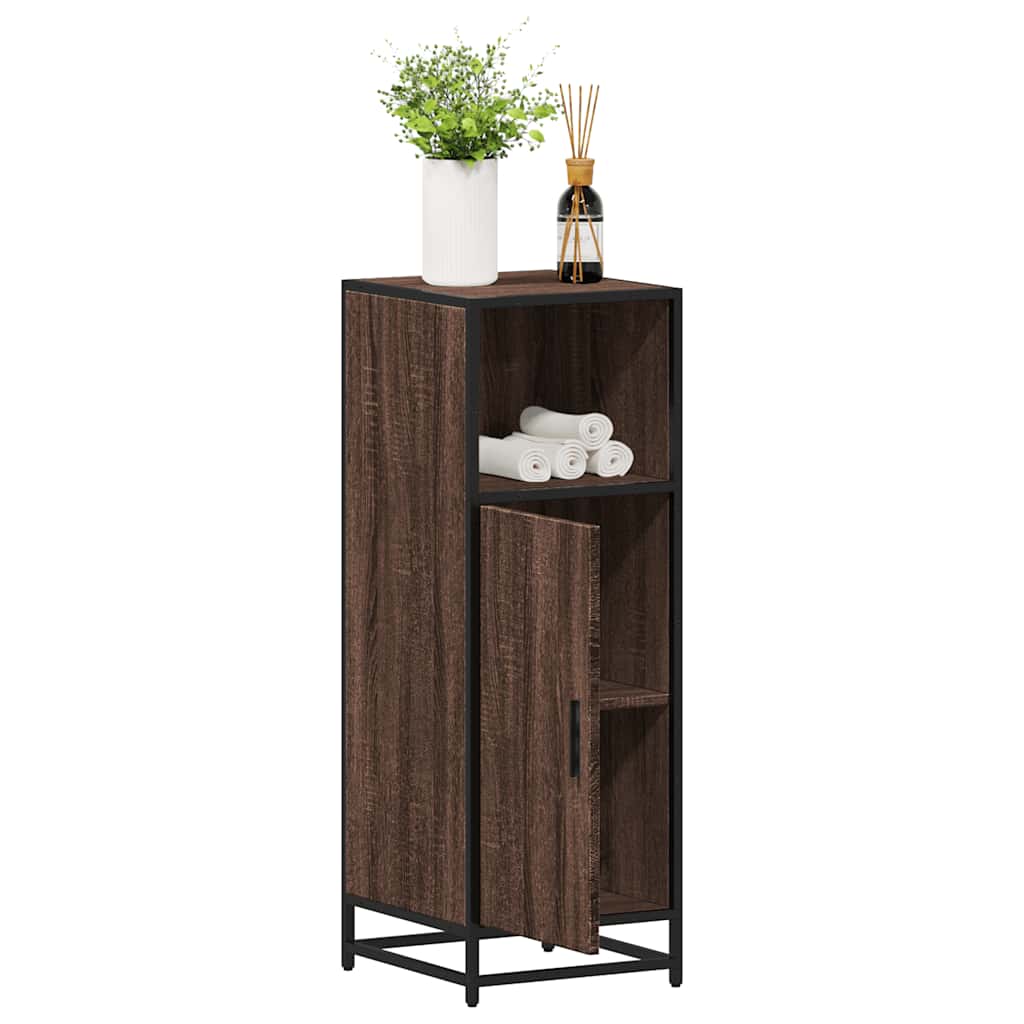 Armadietto Bagno Rovere Marrone 35x37,5x100cm Legno Multistrato | homemem39