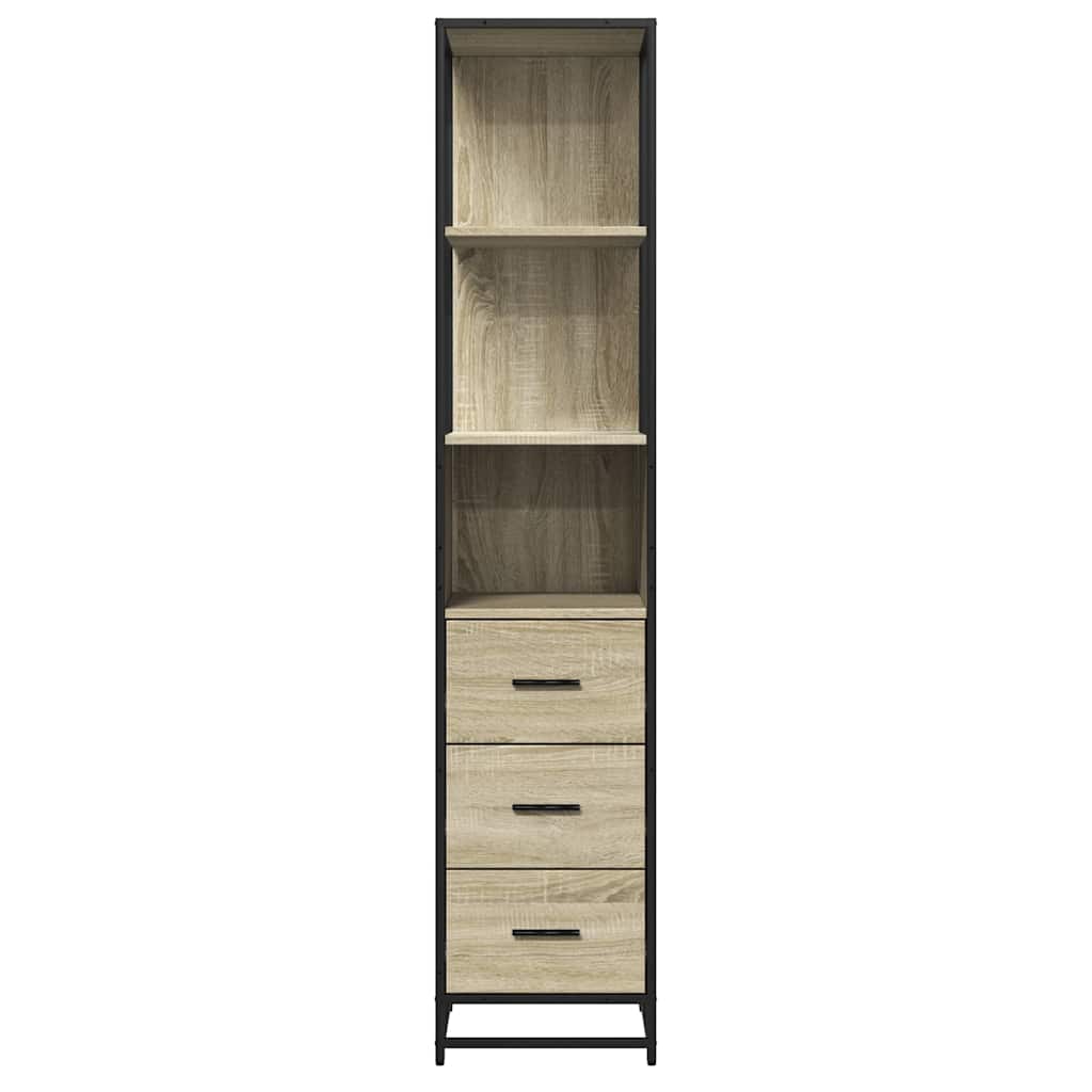 Armadietto Bagno Rovere Sonoma 35x37,5x166 cm Legno Multistrato | homemem39
