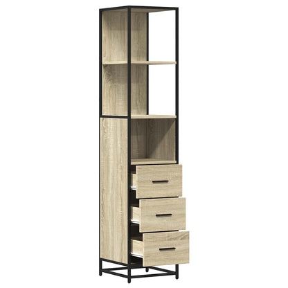 Armadietto Bagno Rovere Sonoma 35x37,5x166 cm Legno Multistrato | homemem39