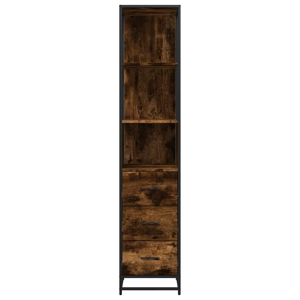 Armadietto Bagno Rovere Fumo 35x37,5x166cm in Legno Multistrato | homemem39