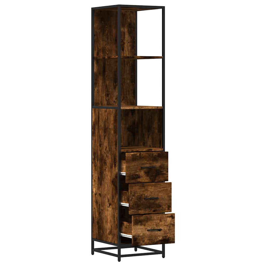 Armadietto Bagno Rovere Fumo 35x37,5x166cm in Legno Multistrato | homemem39