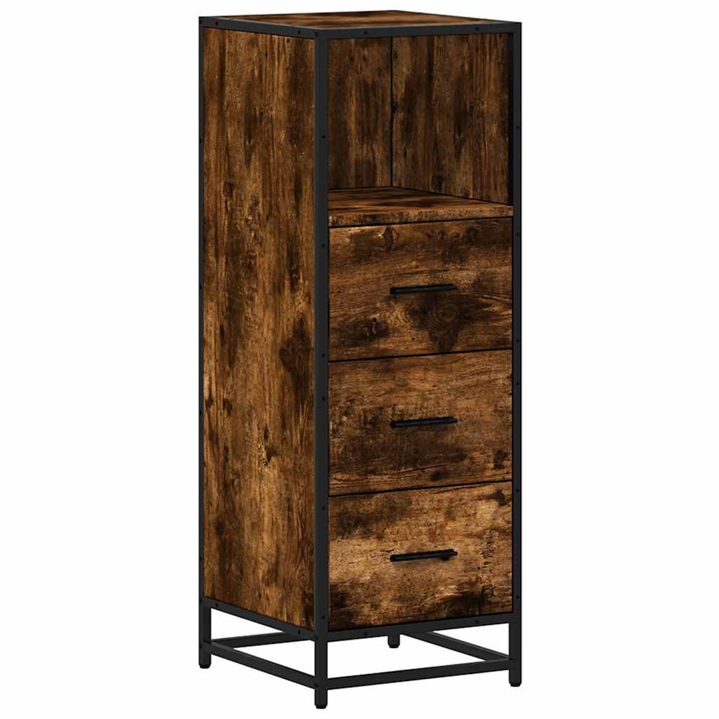 Armadietto Bagno Rovere Fumo 35x37,5x100cm in Legno Multistrato | homemem39