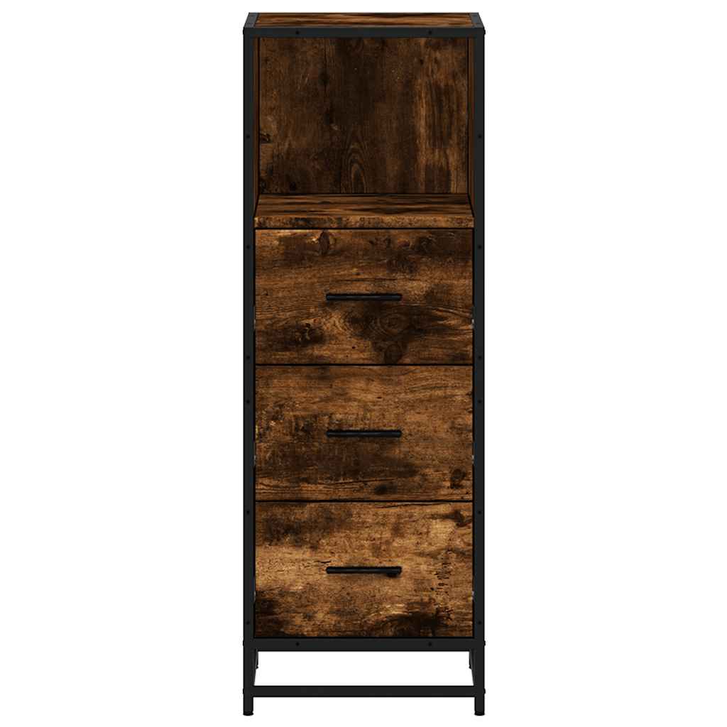 Armadietto Bagno Rovere Fumo 35x37,5x100cm in Legno Multistrato | homemem39