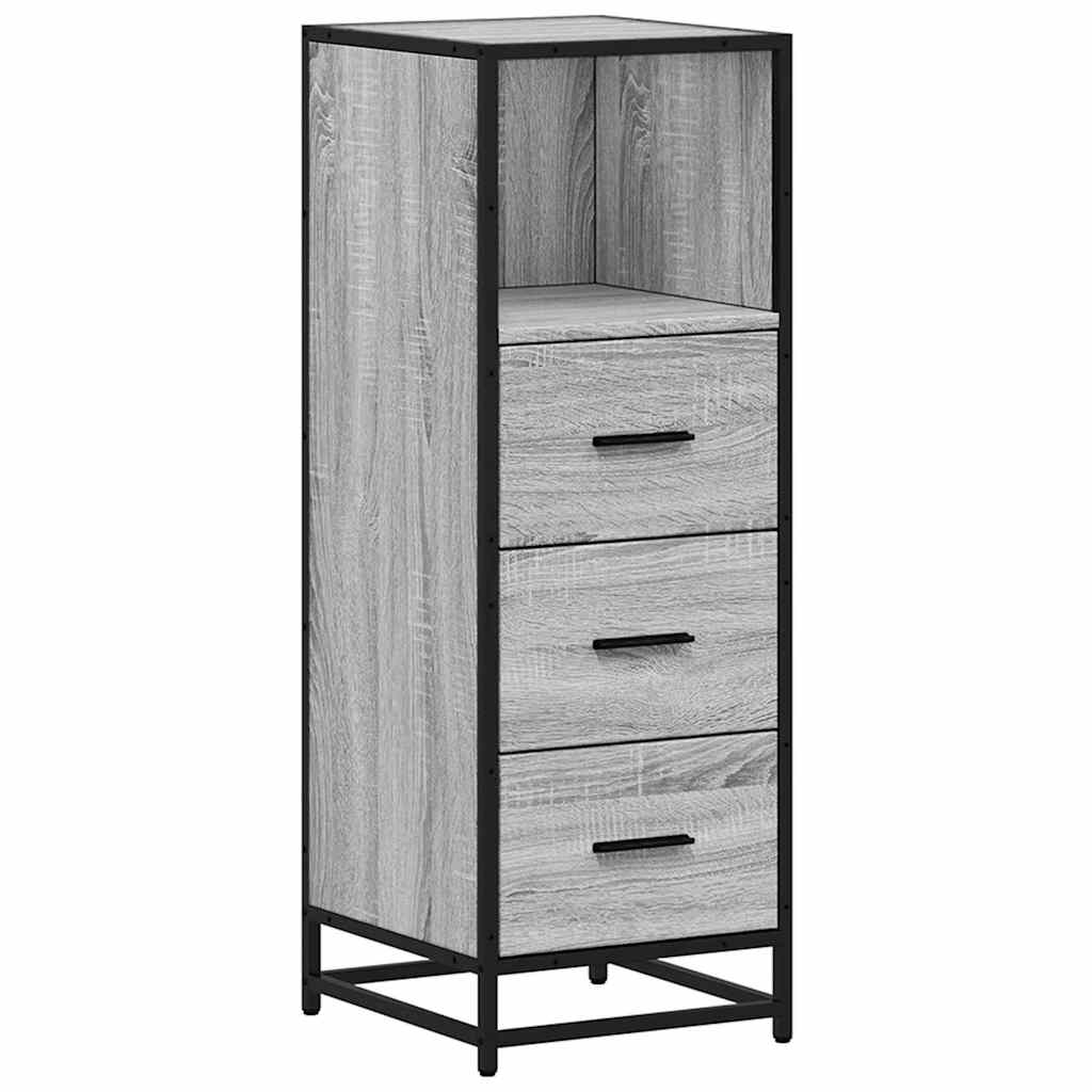 Armadietto Bagno Grigio Sonoma 35x37,5x100 cm Legno Multistrato | homemem39
