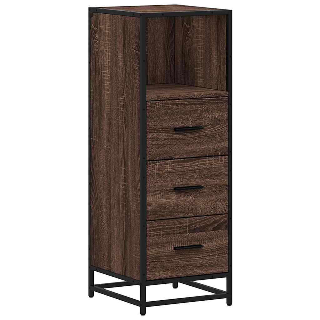Armadietto Bagno Rovere Marrone 35x37,5x100cm Legno Multistrato | homemem39